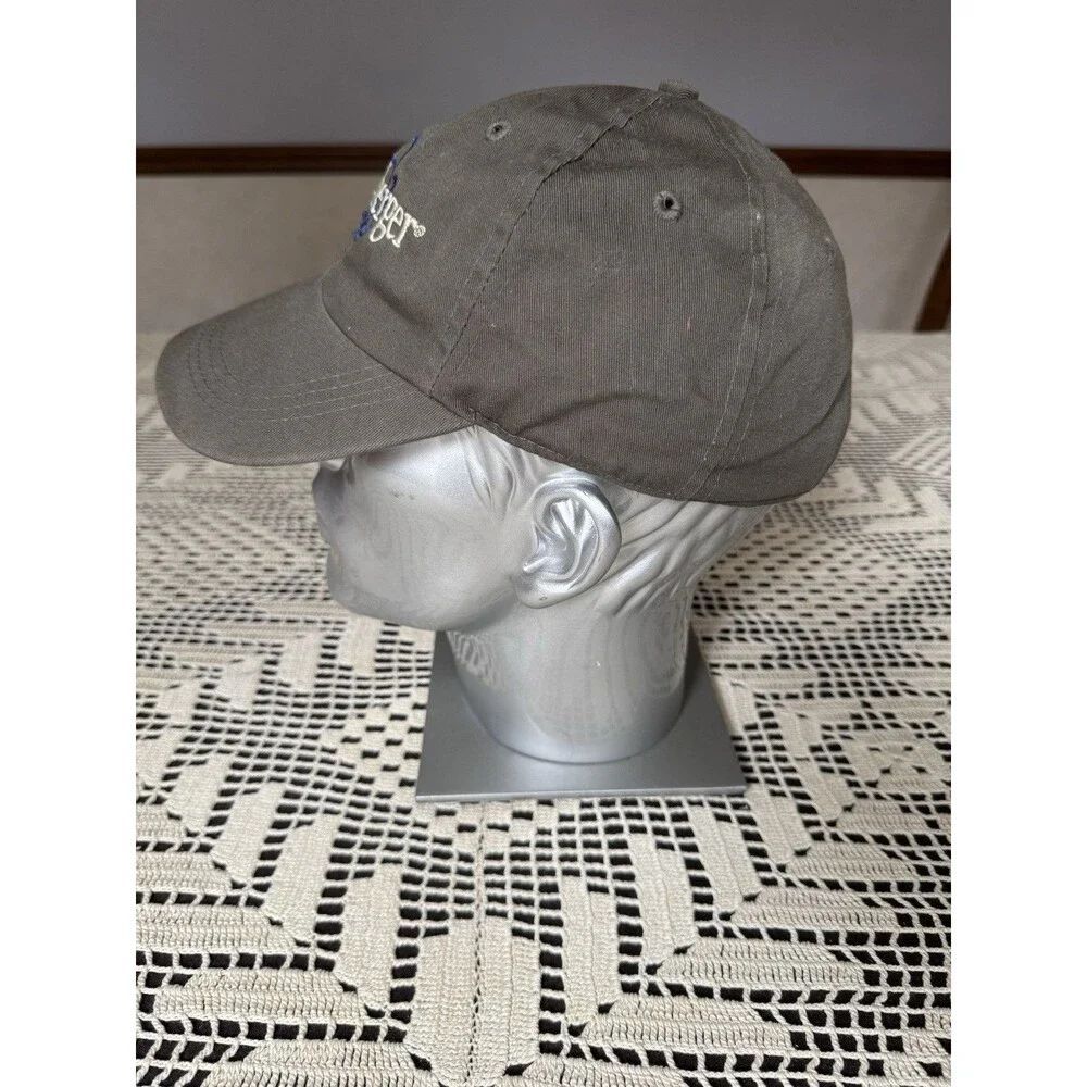 Head Vintage Cap Longaberger Baseball Hat Olive Green‎ Adult With American Flag